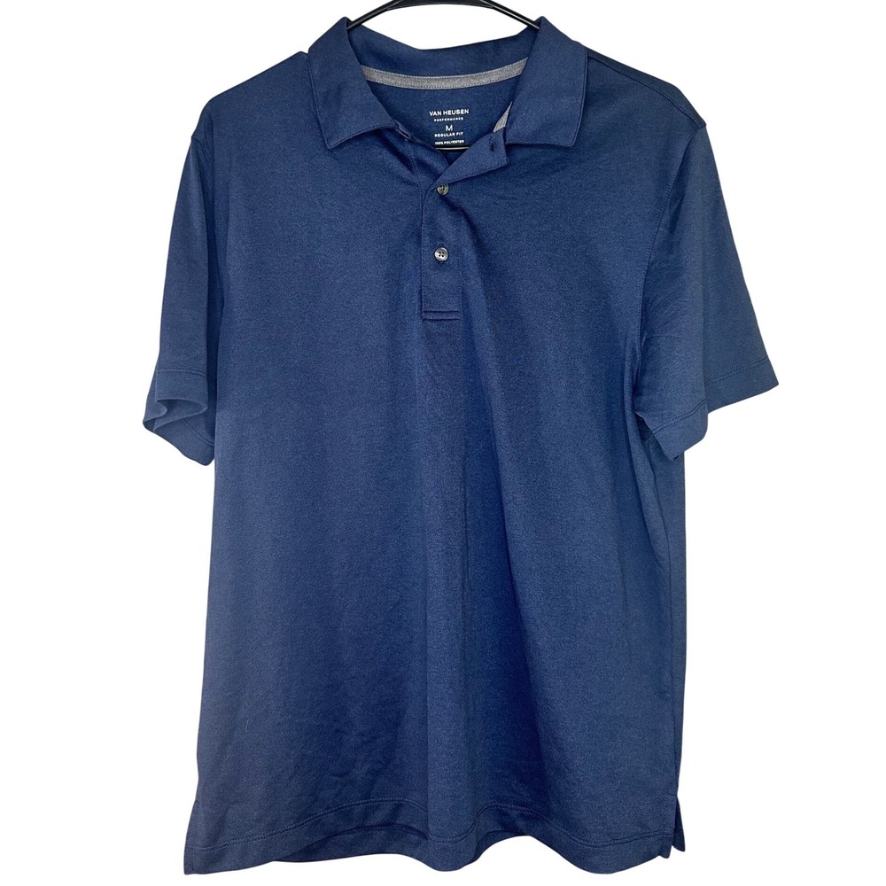 Van Heusen Performance Blue Size Medium Regular Fit‎ Collared Shirt